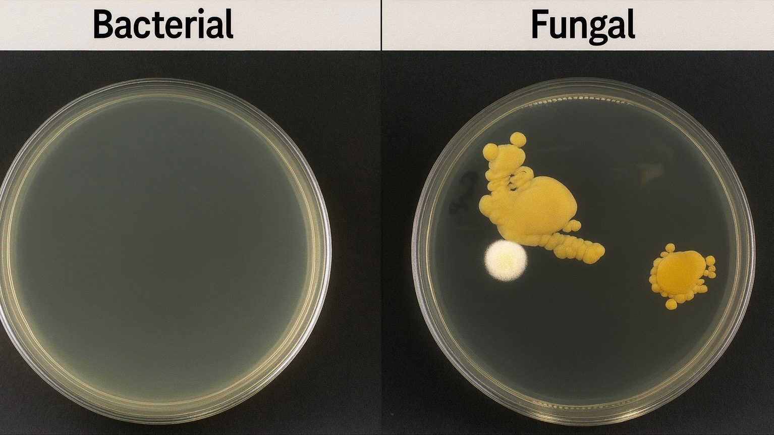 Bacterial and fungal culture plates without WynnShield™, sample 4