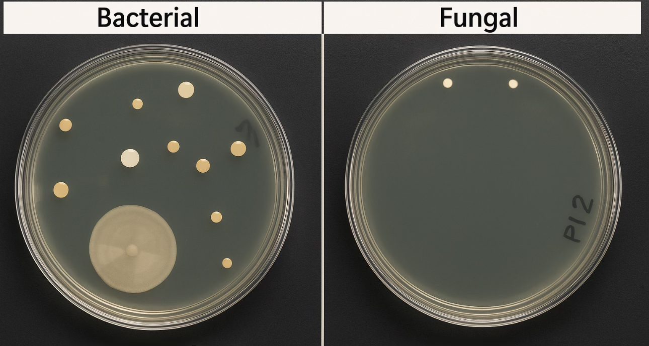 Bacterial and fungal culture plates without WynnShield™, sample 5