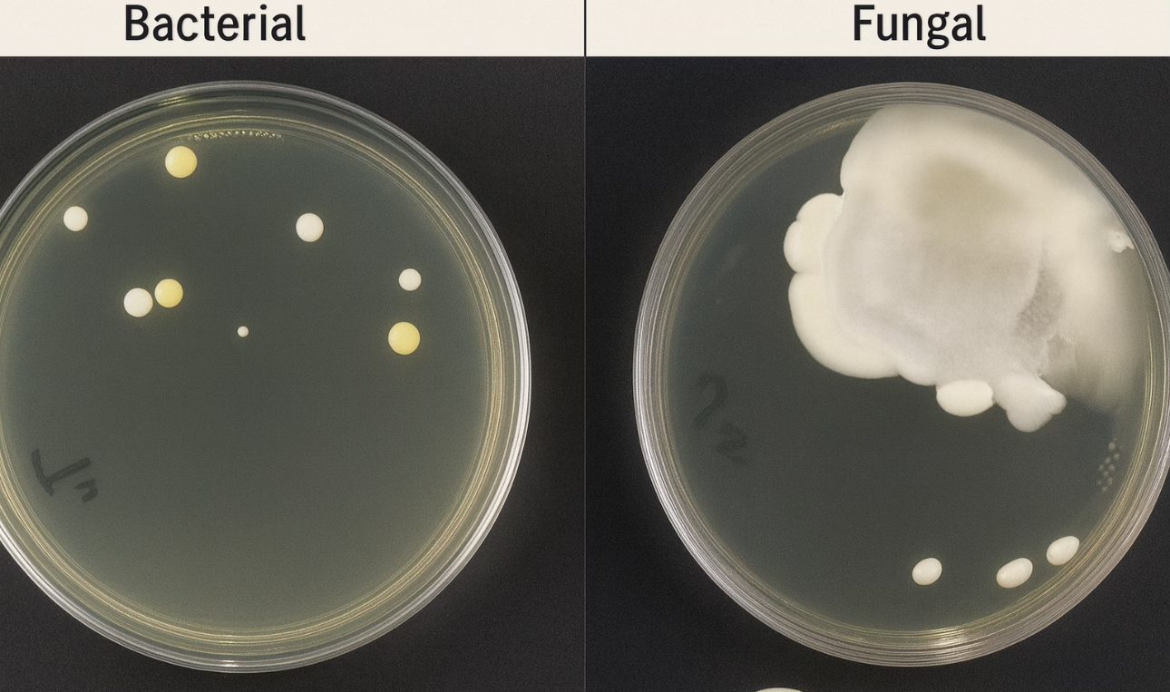 Bacterial and fungal culture plates without WynnShield™, sample 6